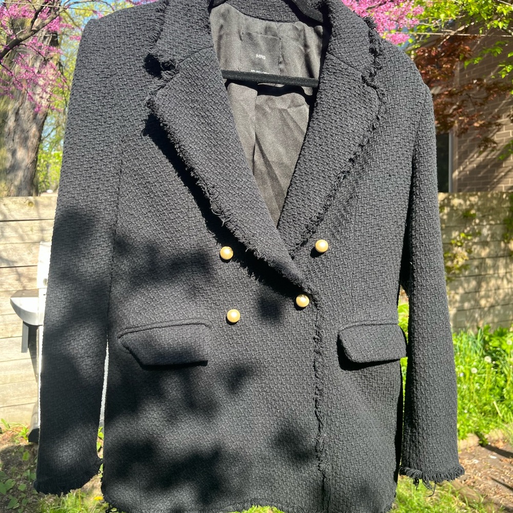 Chic European Blazer with Gold Buttons
